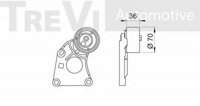 TREVI AUTOMOTIVE td1509 -  Устройство для натяжения ремня, ремень ГРМ